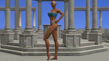 Картинка 3д+графика эльфы+ elves эльфийка колоны взгляд