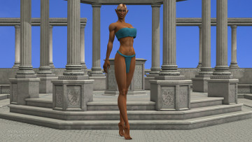 Картинка 3д+графика эльфы+ elves колоны взгляд эльфийка