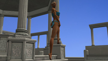 Картинка 3д+графика эльфы+ elves колоны взгляд эльфийка