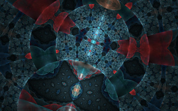 Картинка 3д+графика фракталы+ fractal цвета фон узор