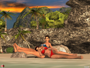 Картинка 3д+графика фантазия+ fantasy фон девушки взгляд