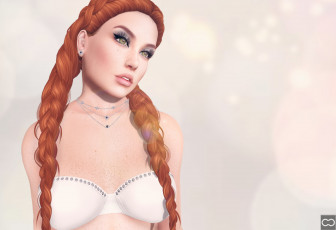 Картинка 3д+графика люди+ people фон взгляд девушка