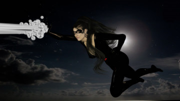 Картинка 3д+графика фантазия+ fantasy девушка взгляд фон полет