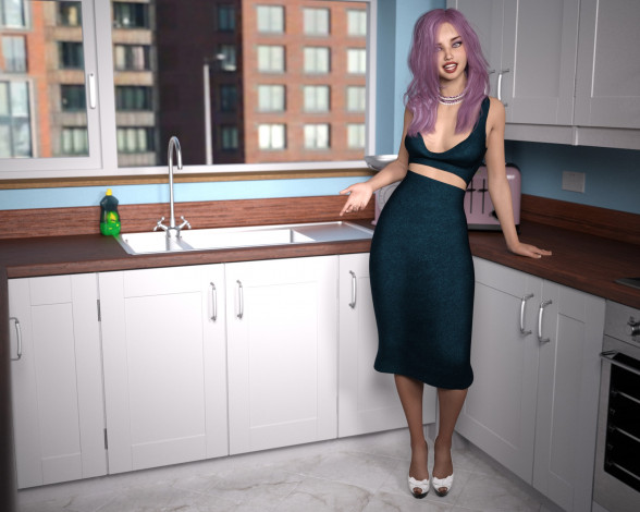 Обои картинки фото 3д графика, люди , people, девушка, фон, взгляд