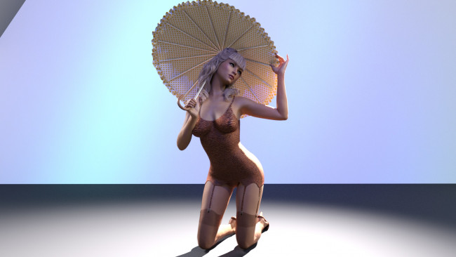 Обои картинки фото 3д графика, люди , people, взгляд, фон, девушка