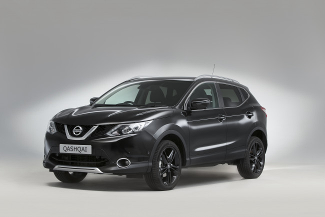 Обои картинки фото автомобили, nissan, datsun, uk-spec, 2016г, qashqai, black, edition