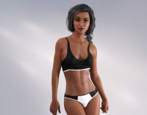 Картинка 3д+графика люди+ people фон взгляд девушка