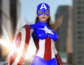 Картинка 3д+графика фантазия+ fantasy фон девушка взгляд