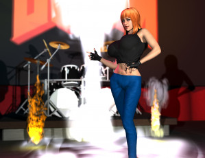 Картинка 3д+графика люди+ people фон взгляд девушка