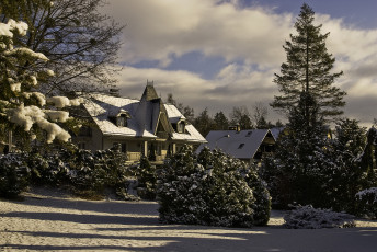 Картинка города -+здания +дома зима