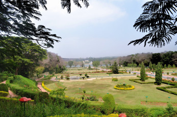 Картинка природа парк аллеи клумбы фонтаны