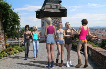 Картинка 3д+графика люди+ people фон девушки взгляд