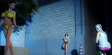 Картинка 3д+графика люди+ people девушки фон взгляд