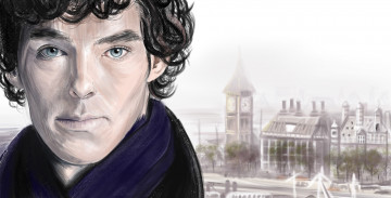 Картинка рисованное кино взгляд фон мужчина город