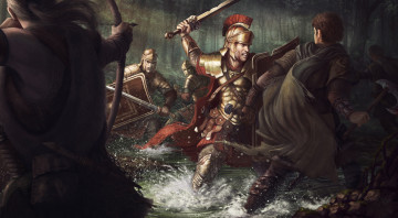 Картинка рисованное армия латы битва оружие мужчины