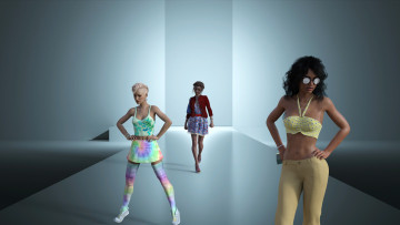 Картинка 3д+графика люди+ people фон взгляд девушки