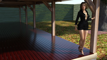 Картинка 3д+графика люди+ people взгляд девушка фон