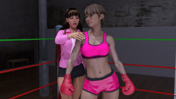 обоя 3д графика, спорт , sport, фон, взгляд, девушка