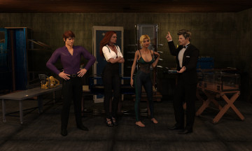 Картинка 3д+графика люди+ people взгляд парень фон девушки