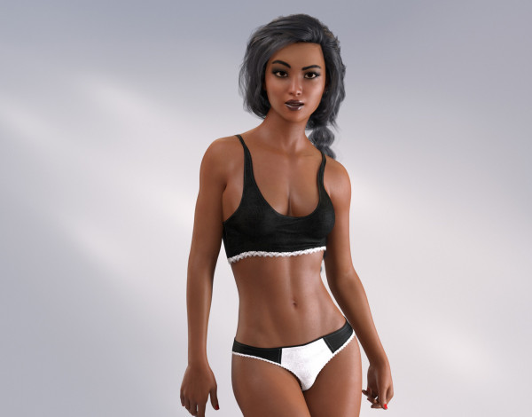 Обои картинки фото 3д графика, люди , people, фон, взгляд, девушка