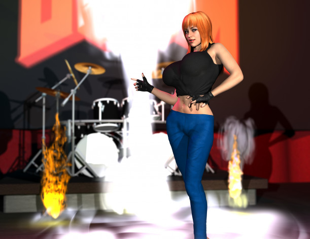 Обои картинки фото 3д графика, люди , people, фон, взгляд, девушка