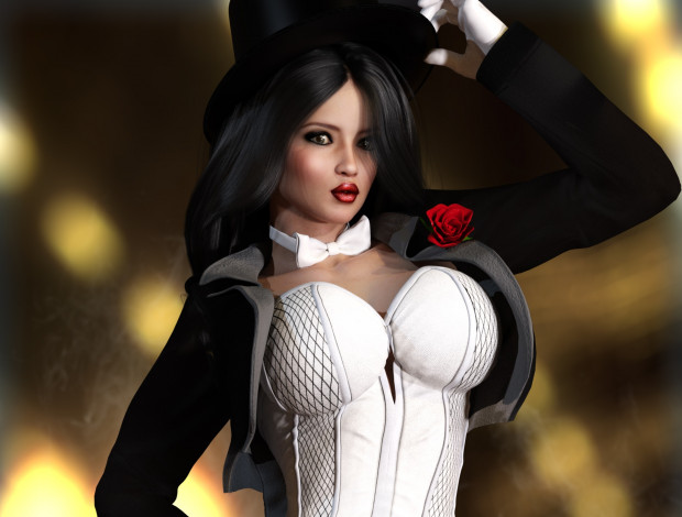 Обои картинки фото 3д графика, люди , people, взгляд, девушка, фон