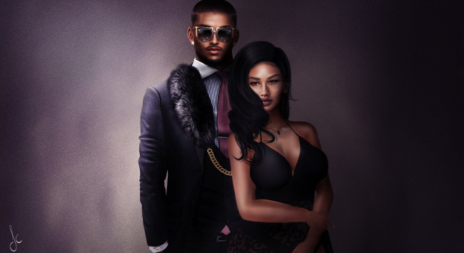 Обои картинки фото 3д графика, люди , people, пара, фон, девушкa, парень