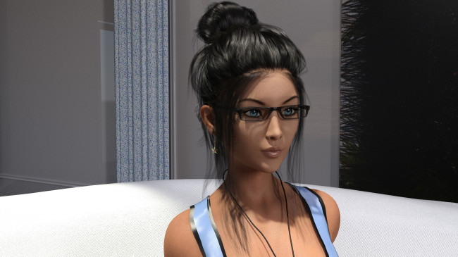 Обои картинки фото 3д графика, портрет , portraits, фон, девушка, взгляд