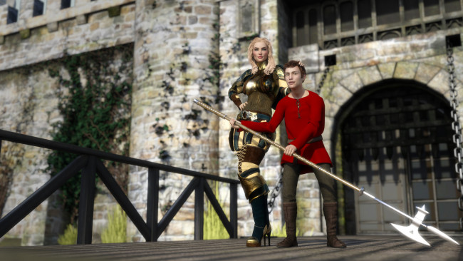 Обои картинки фото 3д графика, фантазия , fantasy, взгляд, девушка, фон