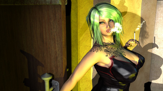 Обои картинки фото 3д графика, люди , people, фон, взгляд, девушка