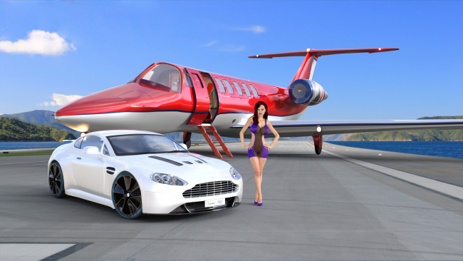 Обои картинки фото 3д графика, люди-авто, мото , people- car ,  moto, фон, взгляд, девушка