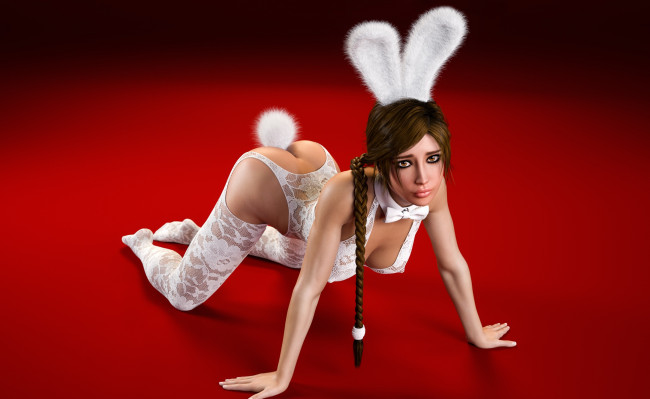 Обои картинки фото 3д графика, люди , people, взгляд, девушка, фон