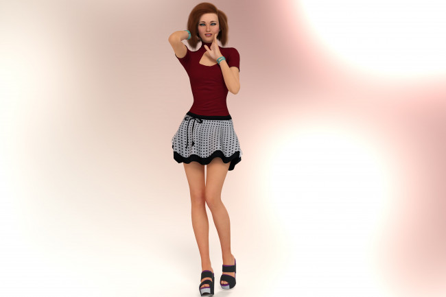 Обои картинки фото 3д графика, люди , people, девушка, фон, взгляд