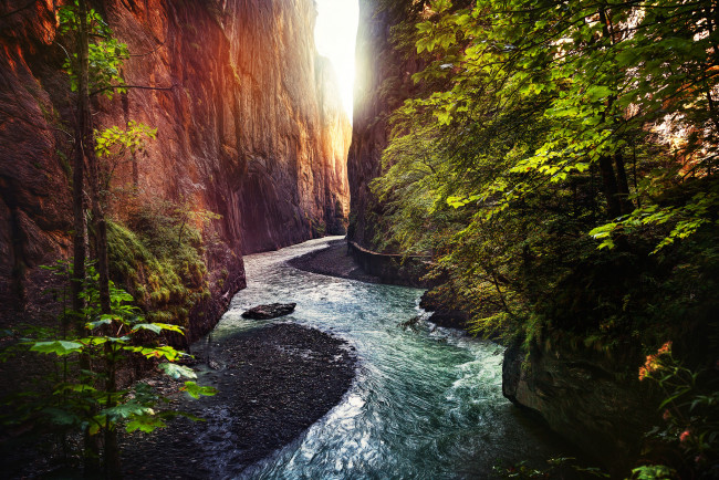 Обои картинки фото природа, реки, озера, ущелье