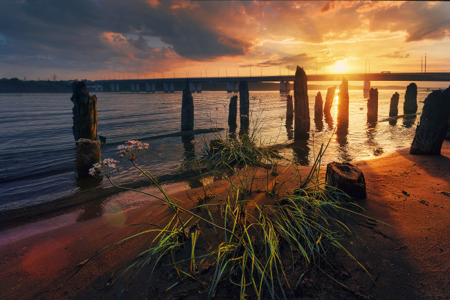 Обои картинки фото природа, восходы, закаты, простор