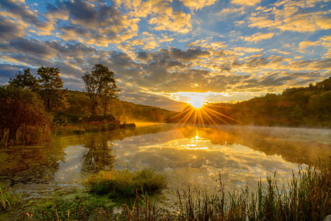 Обои картинки фото природа, восходы, закаты, простор