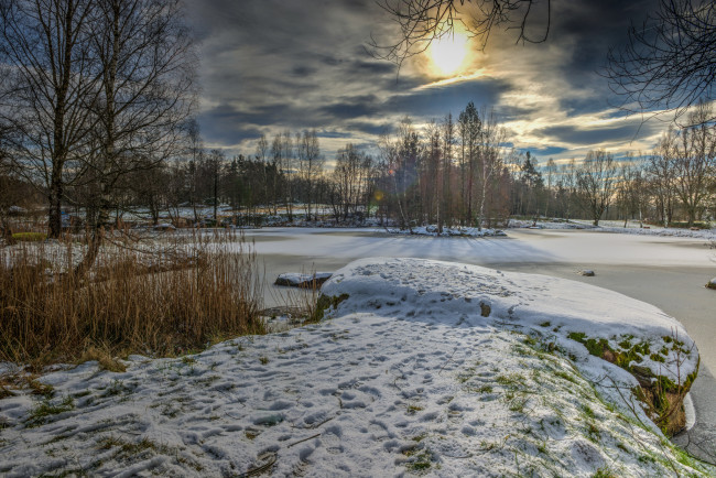 Обои картинки фото природа, зима, niagara, falls