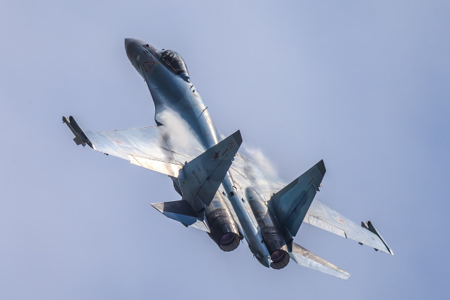 Обои картинки фото su-35, авиация, боевые самолёты, истребитель
