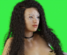 Картинка 3д+графика портрет+ portraits фон взгляд девушка