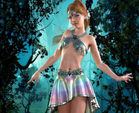 Картинка 3д+графика эльфы+ elves фон взгляд эльфийка