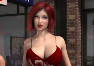 Картинка 3д+графика люди+ people фон взгляд девушка