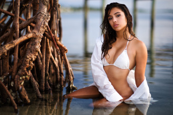 Картинка девушка девушки -unsort+ брюнетки темноволосые модель elyna+kane