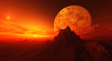 Картинка 3д+графика атмосфера настроение+ atmosphere+ +mood+ поверхность планета