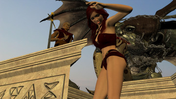 Картинка 3д+графика фантазия+ fantasy девушка взгляд фон