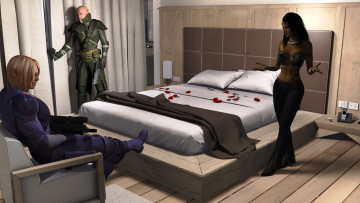 Картинка 3д+графика фантазия+ fantasy девушка взгляд фон