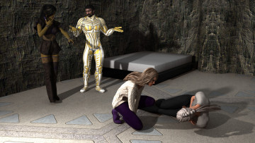 Картинка 3д+графика фантазия+ fantasy девушка взгляд фон