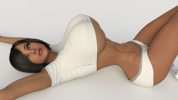 Картинка 3д+графика люди+ people фон взгляд девушка