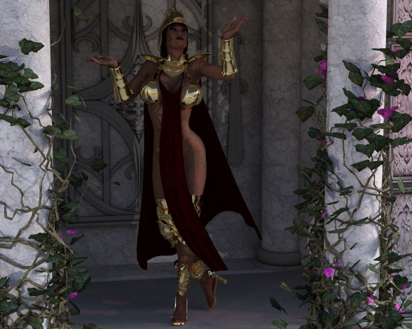 Обои картинки фото 3д графика, фантазия , fantasy, взгляд, девушка, фон