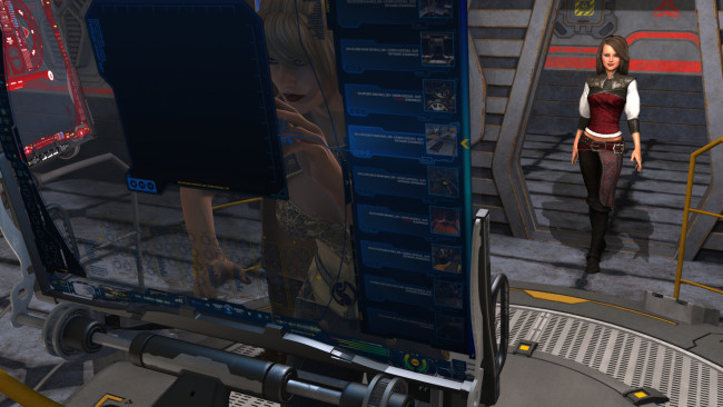 Обои картинки фото 3д графика, фантазия , fantasy, девушка, фон, взгляд