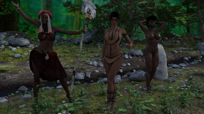 Обои картинки фото 3д графика, фантазия , fantasy, девушки, взгляд, фон